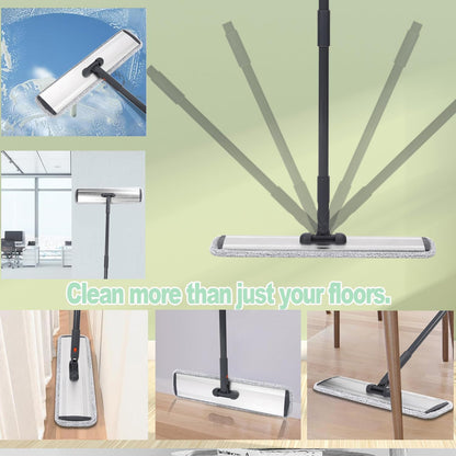 Microfiber Mop 18 in Large Flat Mops for Floor Cleaning with 4 Premium Pads Hardwood for Cleaning Wet Mop