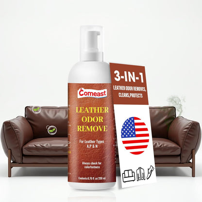 Leather Odor Remover Cream for Couches, Furniture, Car Interiors, Jackets, Shoes Unscented 6.76 Fl Oz