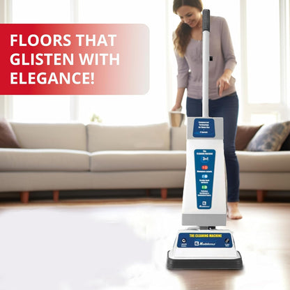 Koblenz Shampooer and Polisher Cleaning Machine, Floor Cleaner with 1100-rpm Motor, 5' Power Cord, 120-oz Tank, 2-Speed Settings, Scrubbing Brushes, Lambswool Pads, and Polishing Pads, P-820 B