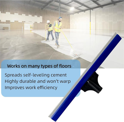 16 Inch Teeth Notched Squeegee, Epoxy Floor Squeegee with 0.16 Inch Teeth for Self Leveling Cement Urethane Epoxy, Lightweight Epoxy & Urethane Flooring Tool