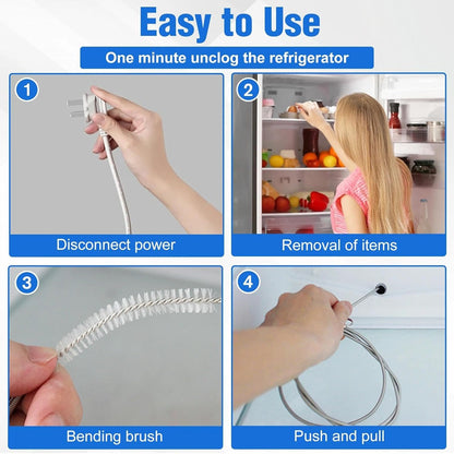 11 Pcs Flexible Drain Brush Set, 79 Inches Double Ended Tube Cleaning Brushes and 10 Pcs Different Sizes Straw Cleaning Brush Long Pipe Cleaners for Kitchen, Sink, Drain Pipe