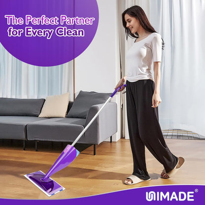 UNIMADE 64 Count Mop Pad Refill Compatible with Swiffer WetJet, Disposable Multi-Layers Mopping Pads for All Hard Surface, Especially Hardwood Floor, Super Absorbent Spray Mopping Pad Refills