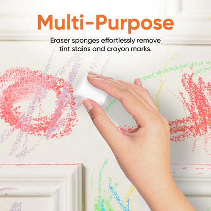 Miracle Eraser Sponge Melamine Sponge for Floor, Wall, and Furniture, Removes Scuffmarks, Mud, Grime, Dirt, and Tough Stains, Pack of 16 1 Inch Mini Cleaning Erasers.