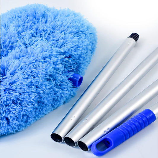 Microfiber Duster Kit High Reach Ceiling Fan Duster with Extendable Pole 100" Telescoping Cobweb Duster for Cleaning, Bendable Head Washable Duster for Ceiling, Fan, Furniture