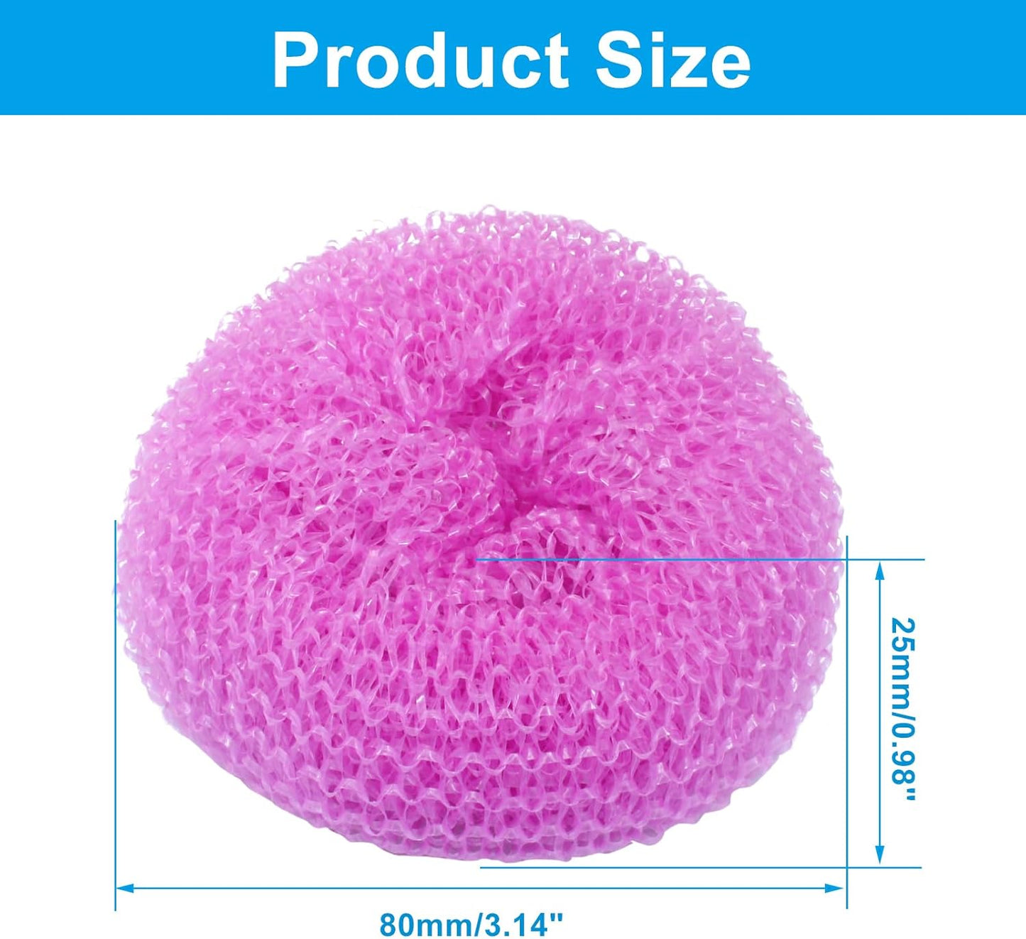 15 Pcs Plastic Dish Scrubbers, Nylon Scouring Pad Mesh Pot Scourers(Blue+Red+Green)