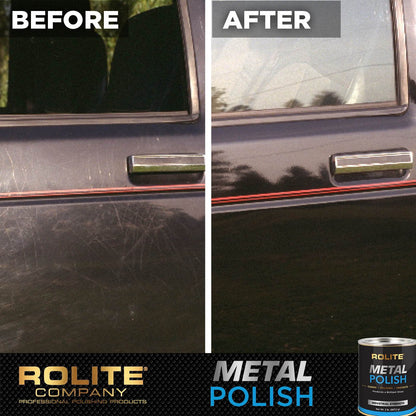 Rolite Metal Polish Paste, 4.5 oz, Industrial Strength Scratch Remover & Cleaner for Aluminum, Chrome, Stainless Steel, Restores Shine to All Metals, Heavy-Duty Polishing Paste