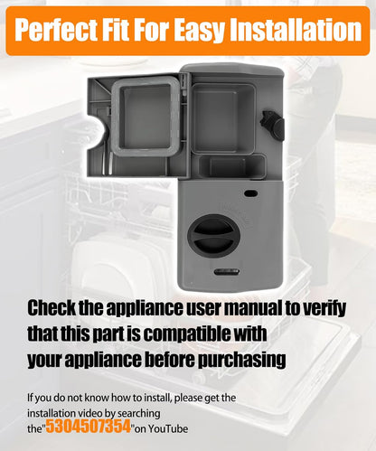 5304507354 Detergent and Rinse Aid Dispenser for Dishwashers kit Fits For Frigidaire,Electrolux, Kenmore,Replacement 154452704,154542104,154542107,154574405,154574406,154860103 Etc