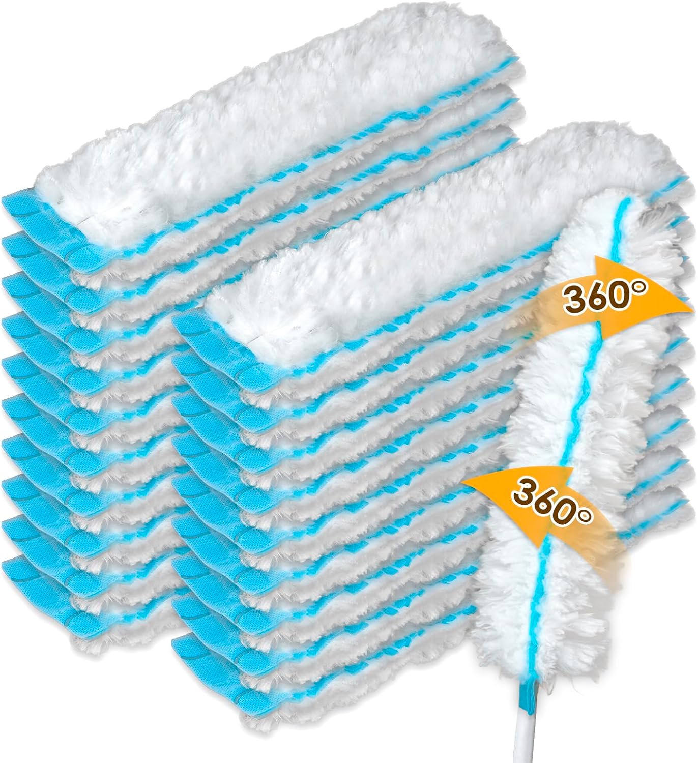 (10 Count) Duster Refills Compatible with Bona Extendable Dusting Kit and The Bona Compact Dusting Kit, Disposable Dust Removal Brush Heads for Electronics, Furniture, Car Interior