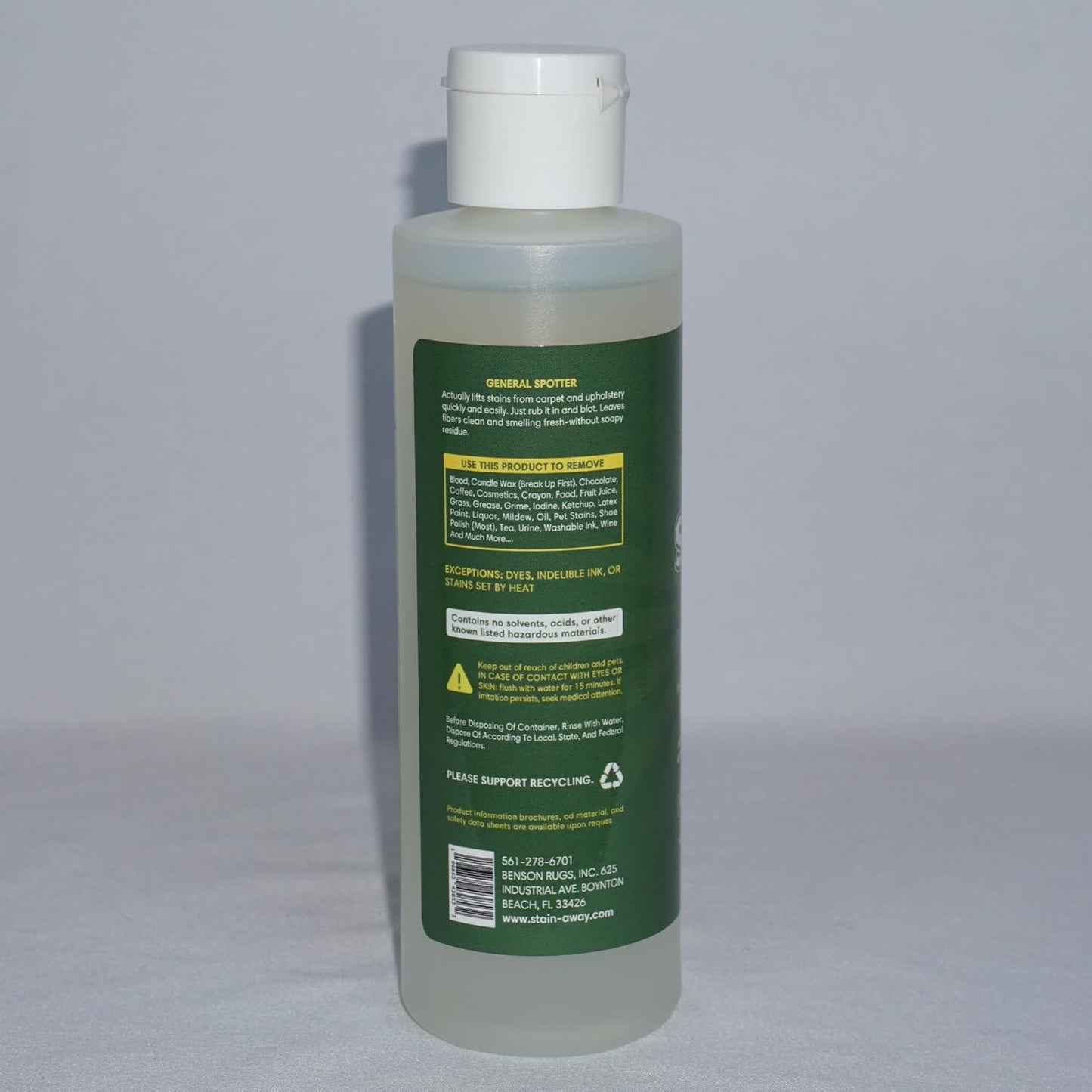 Stain-Away Rug, Carpet & Upholstery Stain Remover-Deodorizer by Benson Rugs - 8 fl oz