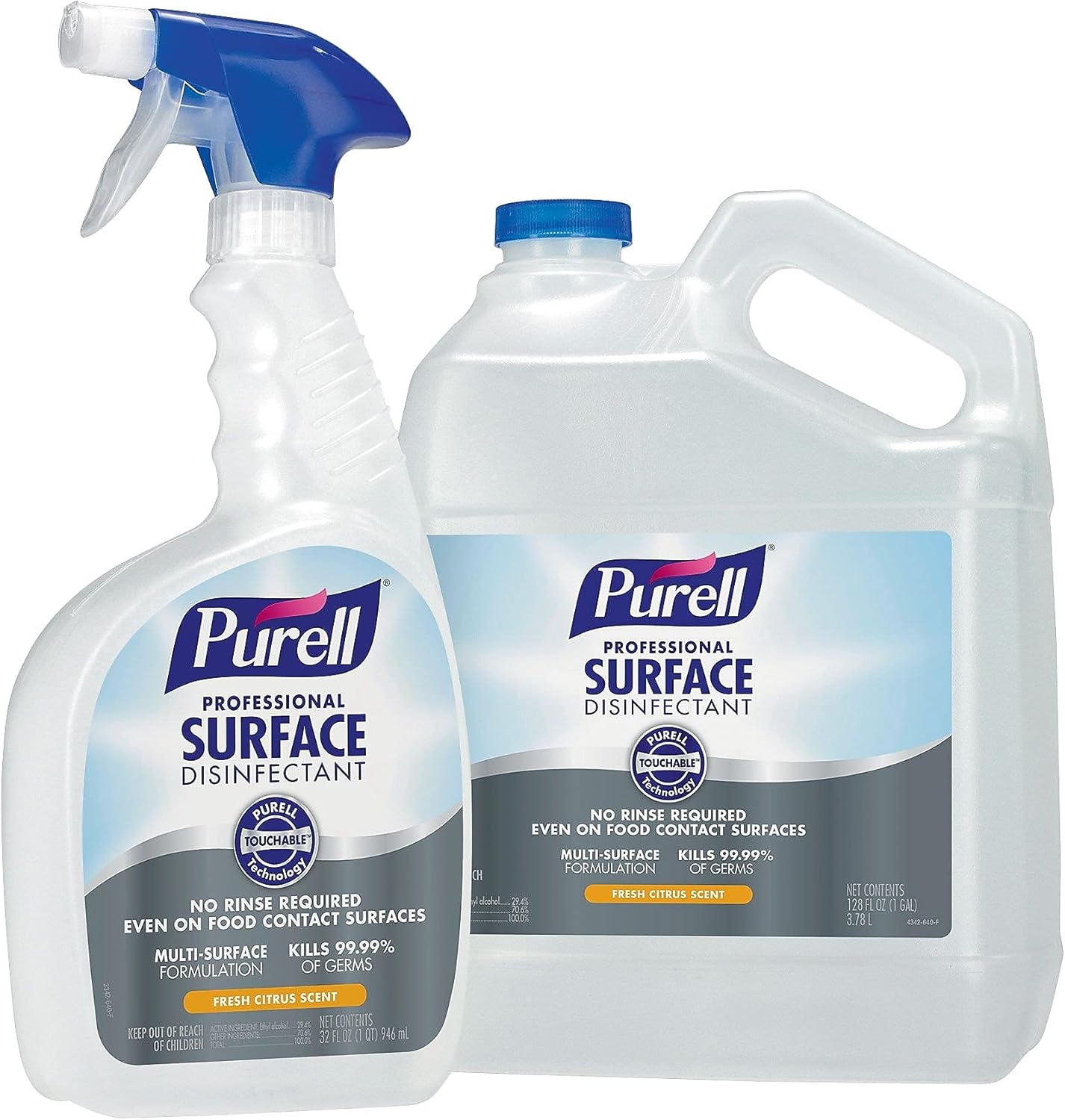 PURELL Professional Surface Disinfectant, Fresh Citrus, 1 Gal Bottle