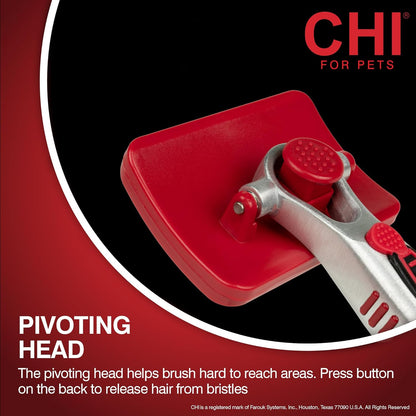 CHI for Dogs Rubber Fur Accumulator Brush, Dog Grooming Tool for Removing Loose Hair and Lint from Coats Furniture Clothing and Car Seats, Flexible Rubber Bristles, Easy Clean Grooming Brush