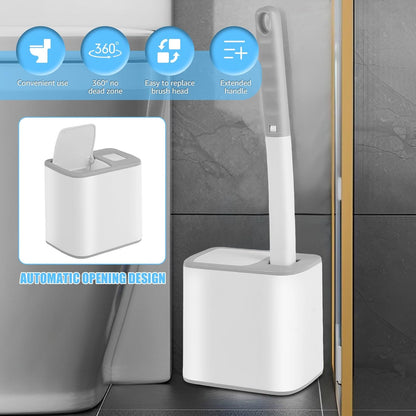 72PCS Disposable Toilet Cleaning Brush Wand Cleaner Refills, Contains Only the Brush Head, Disposable Toilet Cleaning Pads, Bathroom Toilet Bowl Brush and Holder Set (Refills)