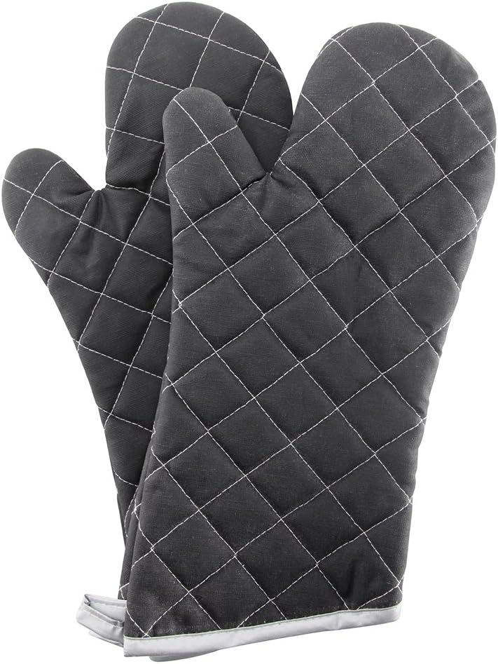 ARCLIBER Oven Mitts 1 Pair of Quilted Terry Cloth Cotton Lining,Extra Long Professional Classic Oven Mitt Heat Resistant Kitchen Oven Gloves,16 Inch