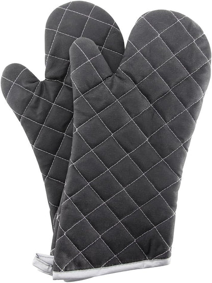 ARCLIBER Oven Mitts 1 Pair of Quilted Terry Cloth Cotton Lining,Extra Long Professional Classic Oven Mitt Heat Resistant Kitchen Oven Gloves,16 Inch