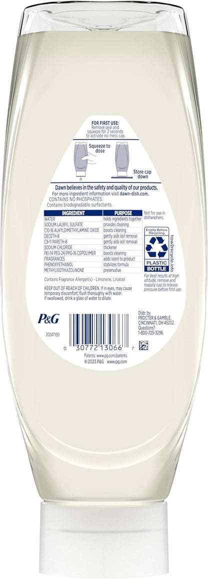 Dawn Free & Clear EZ-Squeeze Dish Soap Liquid, Dishwashing Liquid, Grease Removal, Lemon, 24.3 Fl Oz (Pack of 3)