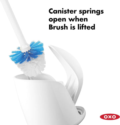 OXO Good Grips Compact Toilet Brush & Canister - Gray