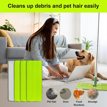 Microfiber Mop Pads for Libman Rinse 'n Wring Mop and Bucket System, 13in Washable & Reusable Microfiber Floor Cleaning Pads Head Refills for All 13" X 5" Flat Floor Mop