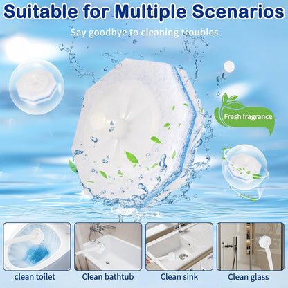 80 Count Disposable Toilet Wand Refills for Toilet Wand, 5X Cleaning Power Scrubber Refill, Bathroom Cleaning Supplies, No Falling Apart, Fresh Fragrance