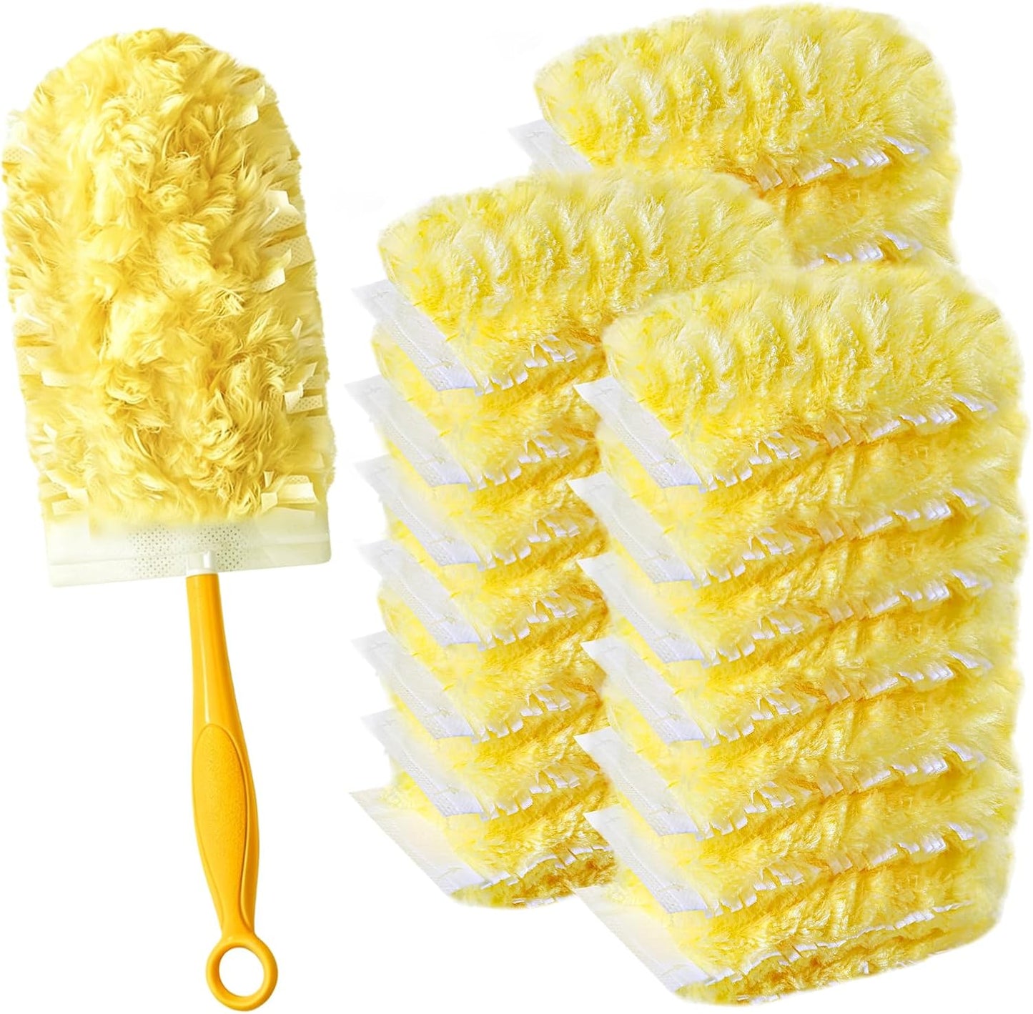 Duster Refills,Static Dust Removal Brush Disposable Replacement Head Compatible with Swiffer Duster Refills for Electronics, Furniture, Blinds, Ceiling Fans (Blue, 18 PCS)