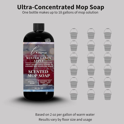 Lapew Santal Scented Mop Soap - Luxury Floor Cleaner Concentrate for Mopping Tile, Laminate, Vinyl & Hardwood | Streak-Free, Low-Foam | 36 oz - Colors B