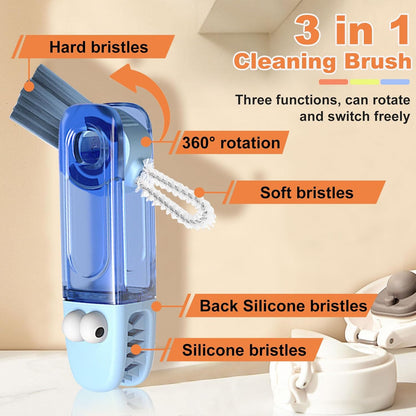 3 in 1 Cup Lid Cleaning Brush, Portable Gap Cleaner Brush - Multifunctional Bottle Cleaning Brush for Bottle Gap/Tight Spaces/Travel Bottle Lid, Home Kitchen Crevice Brush Tools, 3 PCS