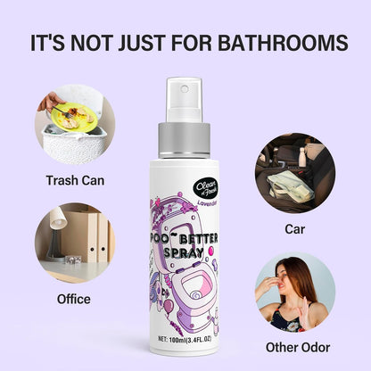 Clean-n-Fresh Toilet Spray, Wild Peony Scent, Bathroom Odor Eliminator & Air Freshener For Room, Trash Cans, Shoes, Fabrics, 3.4 Fl Oz(2 Pack)
