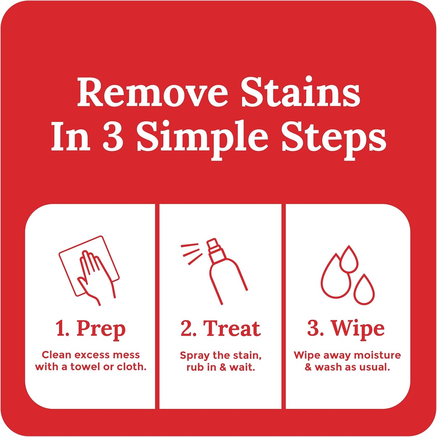 Emergency Stain Rescue Stain Remover Spray - For Wine & Coffee - Blood Stain Remover Clothes & Laundry - Carpet Cleaner Spray with No Added Phosphates - 2 x 4 Fl Oz