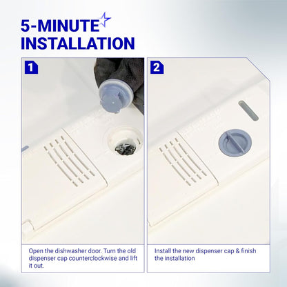 BlueStars 8558307 Dishwasher Dispenser Cap - Ultra Durable Rinse Aid Cap Compatible with Whirlpool Kenmore Dishwashers - Replaces WP8558307 8193984 8539095 PS11746426 AP6013204