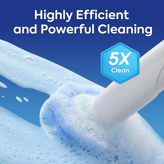 50 Pcs Disposable Toilet Cleaner Refill Pads, Universal Toilet Bowl Brush Replacement Heads, Durable Deep Cleaning Refills, Fresh Scent Bathroom Cleaning Supplies