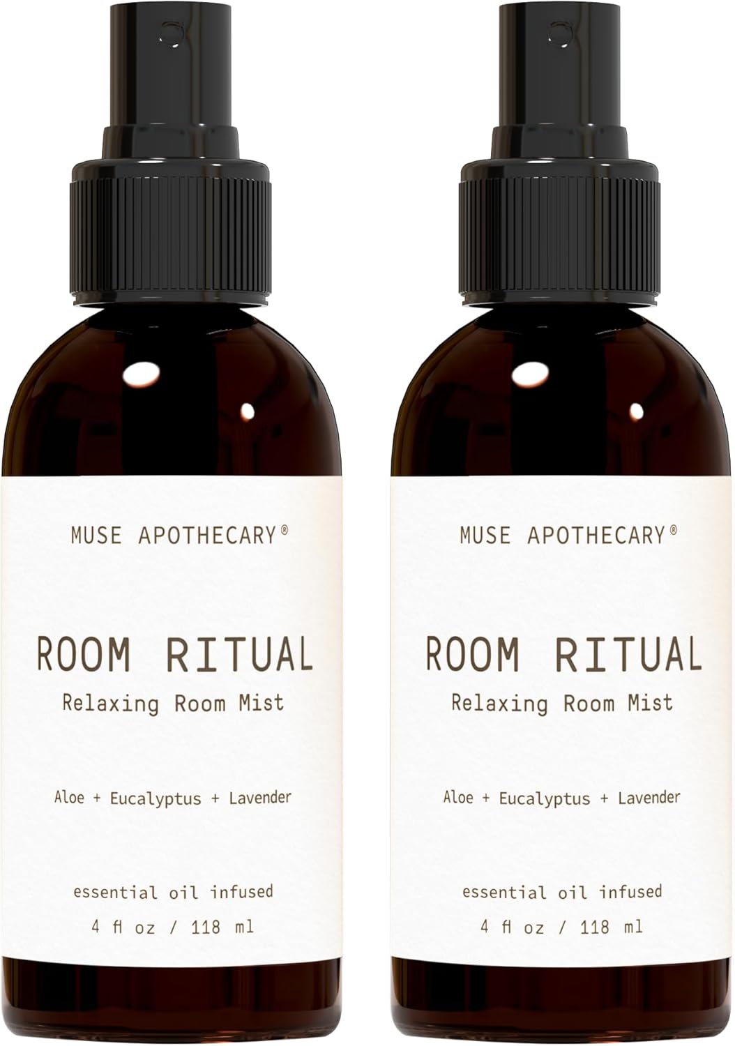 Muse Apothecary Room Ritual - Aromatic and Relaxing Room Mist, 4 oz, Infused with Natural Essential Oils - Aloe + Eucalyptus + Lavender