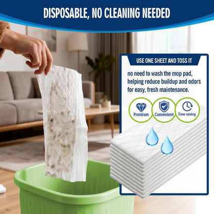 XL Wet Pads Refills Compatible with Swiffer Sweeper XL Mop, Disposable Heavy Duty Wet Mopping Cloths Refill XL for Hardwood Floor Mopping and Cleaning, Unscented, 24 Count