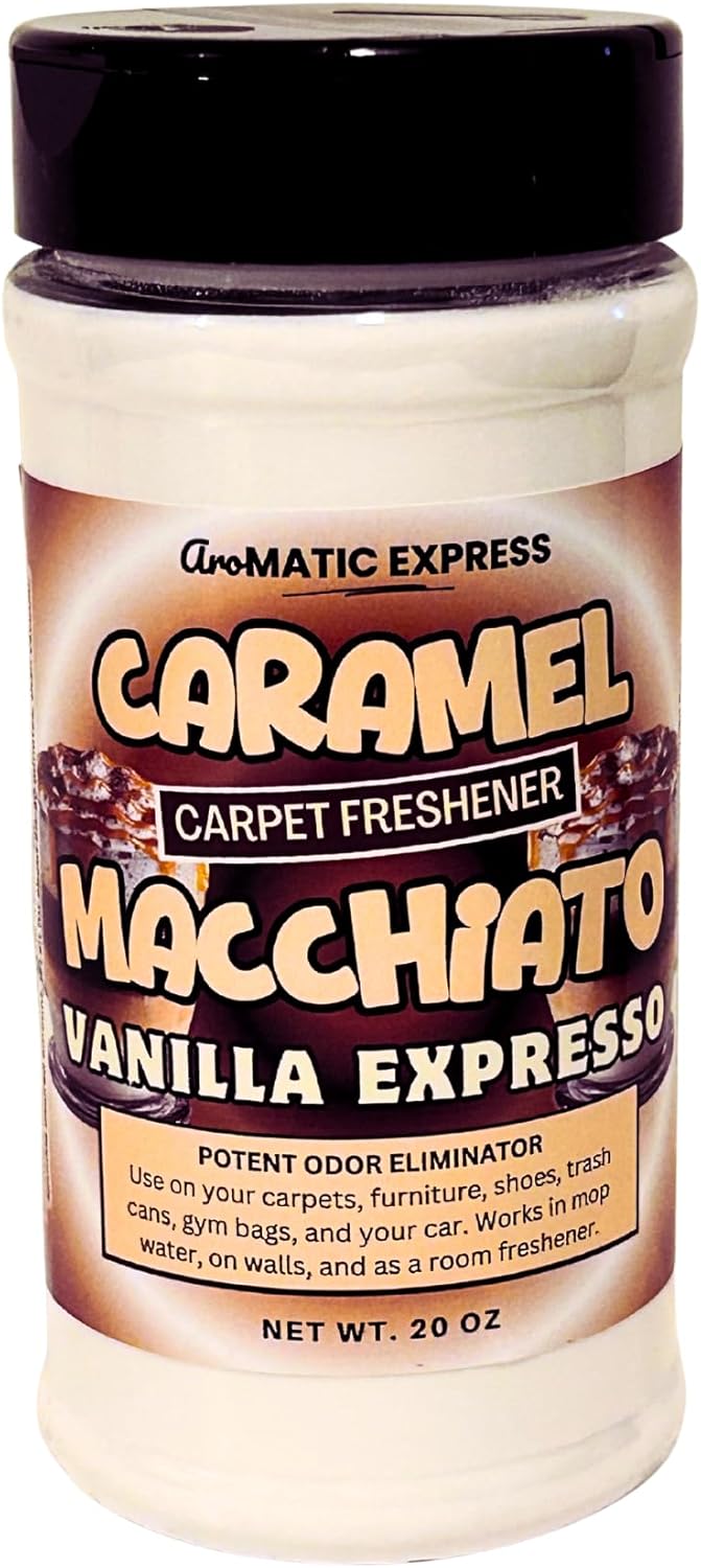 18oz Caramel Macchiato Carpet Freshener | Pet Odor Eliminating Powder | Pet Urine Odor Remover | Deodorizing Powder | Pet Friendly Fragrances