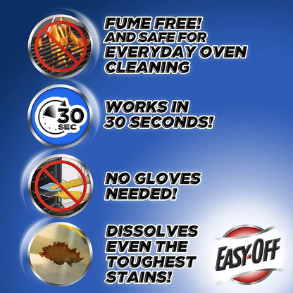 Easy-Off Fume Free Oven Cleaner Foam, Removes Grease & Burned-On Food, For Ovens, Air Fryers & More 14.5oz