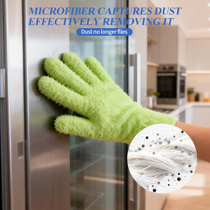 Microfiber Gloves,Microfiber Dusting Gloves for Plants and House Cleaning, Reusable Cleaning Gloves