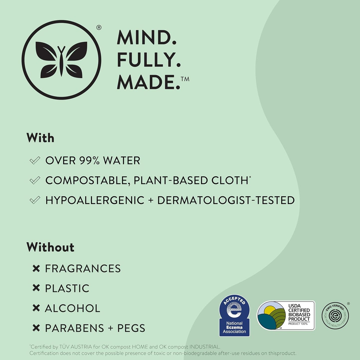 The Honest Company Hypoallergenic Multi-Use Baby Wipes for Sensitive Baby Skin, Rose Blossom, 60 Count