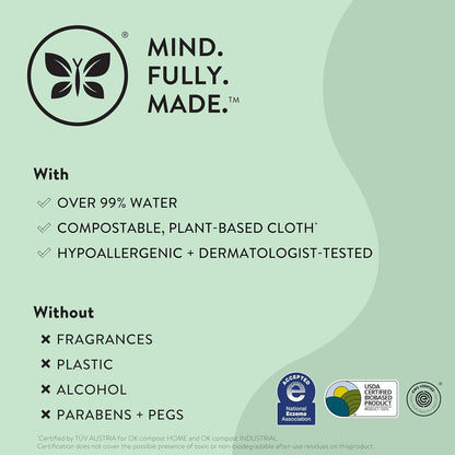The Honest Company Hypoallergenic Multi-Use Baby Wipes for Sensitive Baby Skin, Rose Blossom, 60 Count