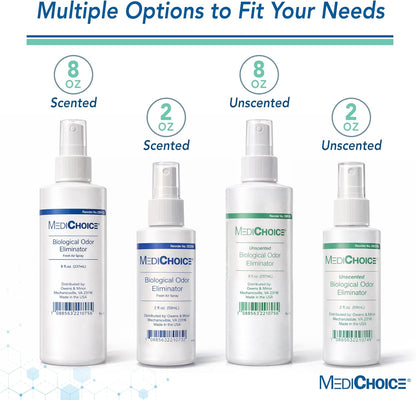 MediChoice Biological Odor Eliminator, Unscented, Pump Spray, 8 Oz, 1314OE8121 (Each of 1)