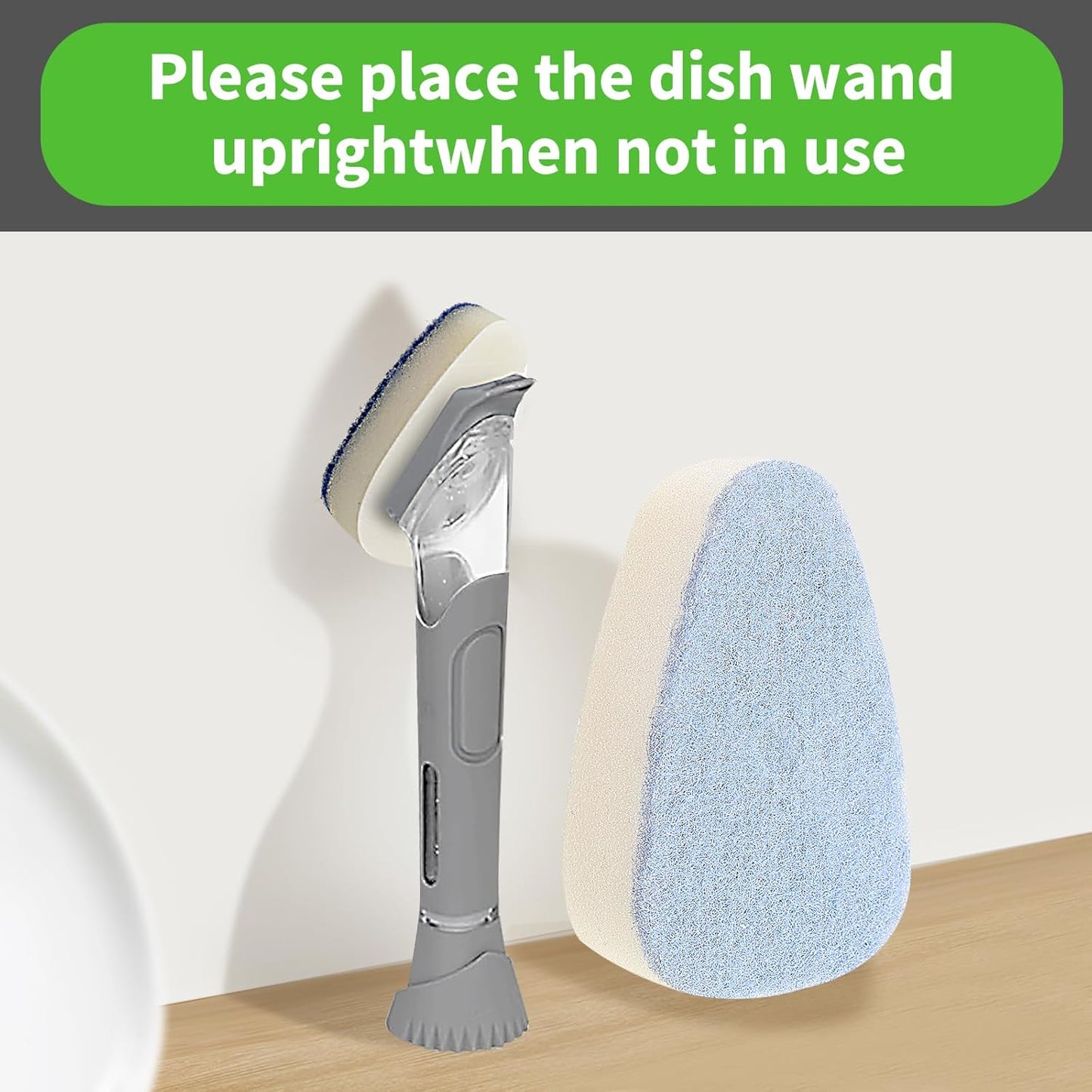 Non Scratch Sponge Refills Be Suitable for Scrub Daddy Dish Daddy. Pack of 10（Without Handle）