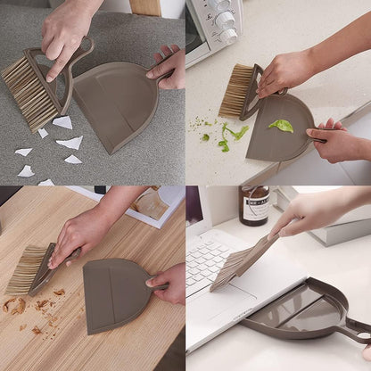 Small Mini Hand Broom Dustpan : Small Broom and Dustpan Set, Mini Broom and Dustpan Set, Mini Dustpan and Brush Set for Cat Litter, Kitchen, Tables, Countertops, Cars, etc.