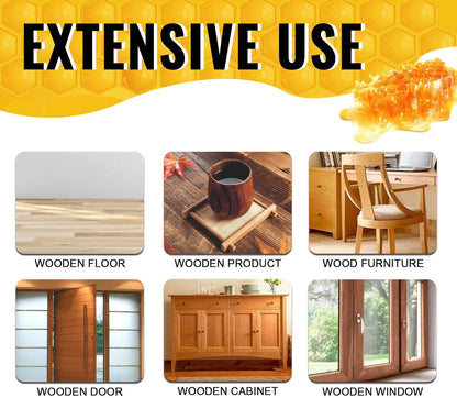 355ml Micro-Molecularized Natural Beeswax Floor Polish Spray, Beeswax Essential Oil Wax, Bees Wax Wood Polish Spray, for Living Rooms, Kitchens, Wood Furniture Floor (1PCS)