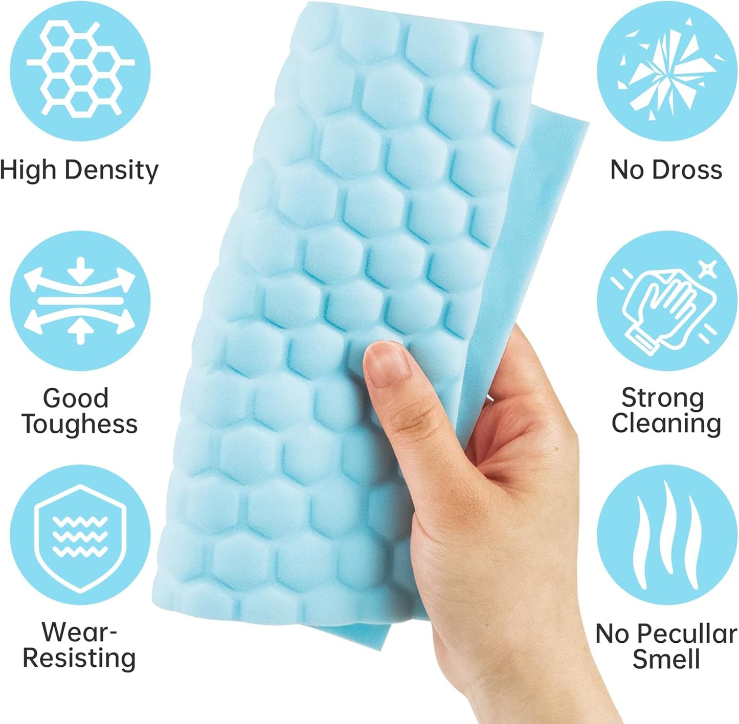 20 Pack Magic Sponge Eraser Sheets, Multi-Surface Cleaner, Disposable Portable Magic Cleaning Eraser Thin Wipes for Kitchenware Bathroom Shoe Sink Car Interiors Hard to Reach Places-Multicolor