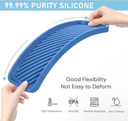 EG-SIPRO Silicone Sponge Holder, Kitchen Sink Organizer Tray, Sponge Caddy for Bathroom Counter, Dish Soap Holder, Scouring Pad