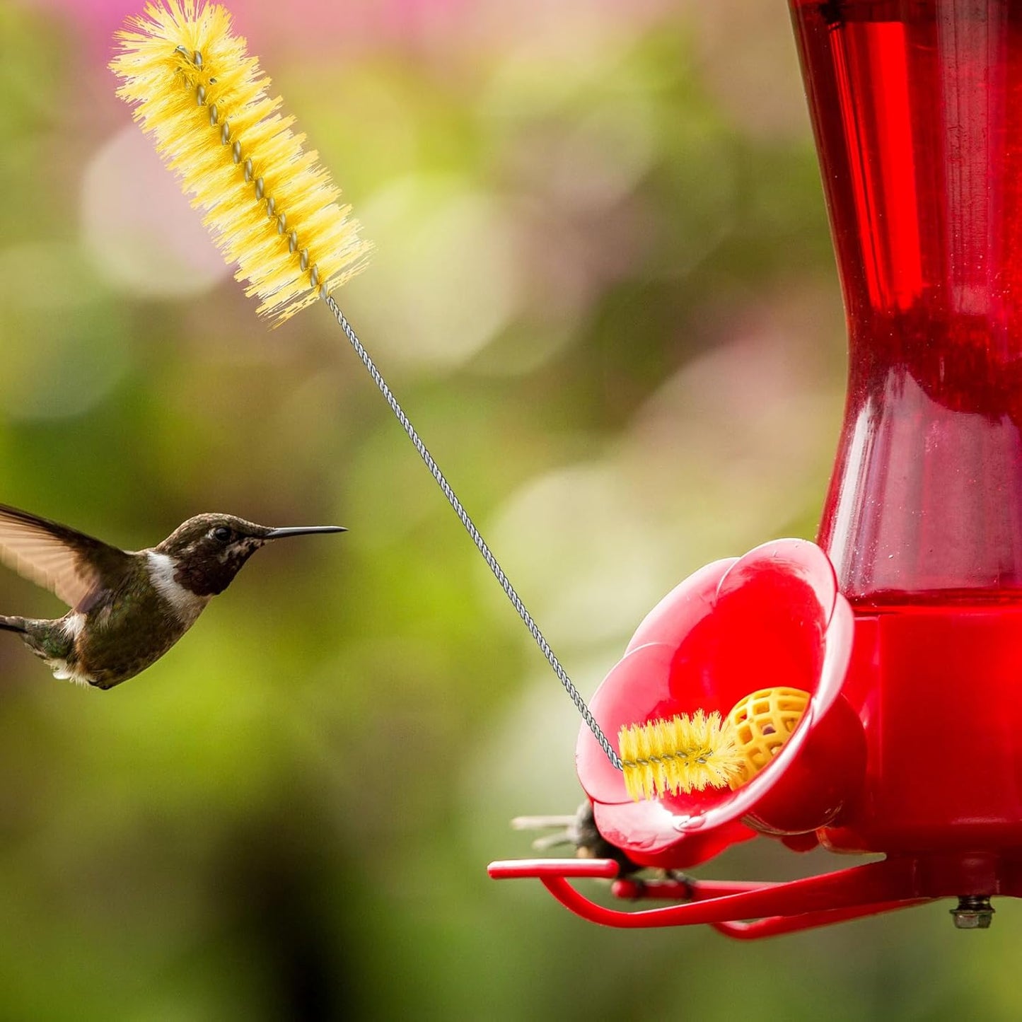 Hummingbird Feeder Cleaning Brush 19 Pieces 3 Size Mini Nylon Double Headed 2 in 1 Hummingbird Brush Hard to Reach Places Tiny Cleaning Kit(Black)
