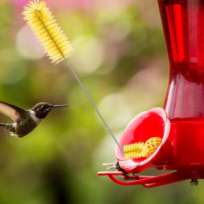 Hummingbird Feeder Cleaning Brush 19 Pieces 3 Size Mini Nylon Double Headed 2 in 1 Hummingbird Brush Hard to Reach Places Tiny Cleaning Kit(Black)