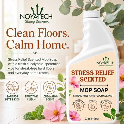 NOYATECH Scented Mop Soap – Stress Relief Aromatherapy Floor Cleaner Concentrate | Non-Toxic, Pet Safe, No Residue | Safe for Hardwood, Tile, Marble, Stone & Grout | All Mop Types | Made in USA