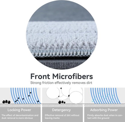 5 Pack Replacement Pads, Compatible with POPMOP Mop and Bucket Set - Microfiber Flat Mop Pads for All 13" X 4.9" Squeeze Flat Floor Mop - Washable Pads Replacement
