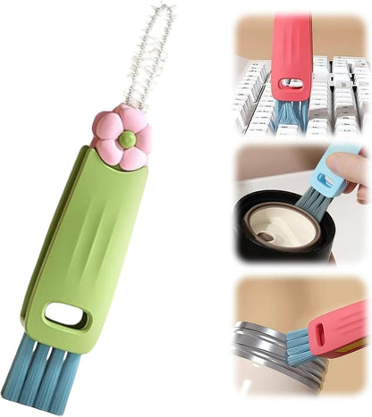 4-in-1 Bottle Cleaning Brush Set, Multifunction Silicone Cup Lid Gap Cleaner, Home Kitchen Crevice Cleaning Tools, 3 Pcs, Multicolor