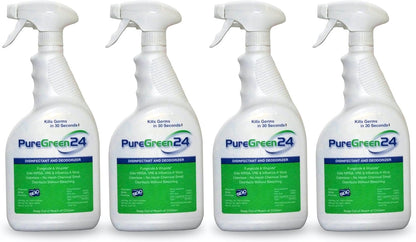 Safe & Effective Disinfectant. Kills Deadly Germs including RSV COVID-19 Norovirus MRSA Staph 2026 flu Bird flu Contains no toxic chemicals odorless child & pet safe 1 4oz spray bottle