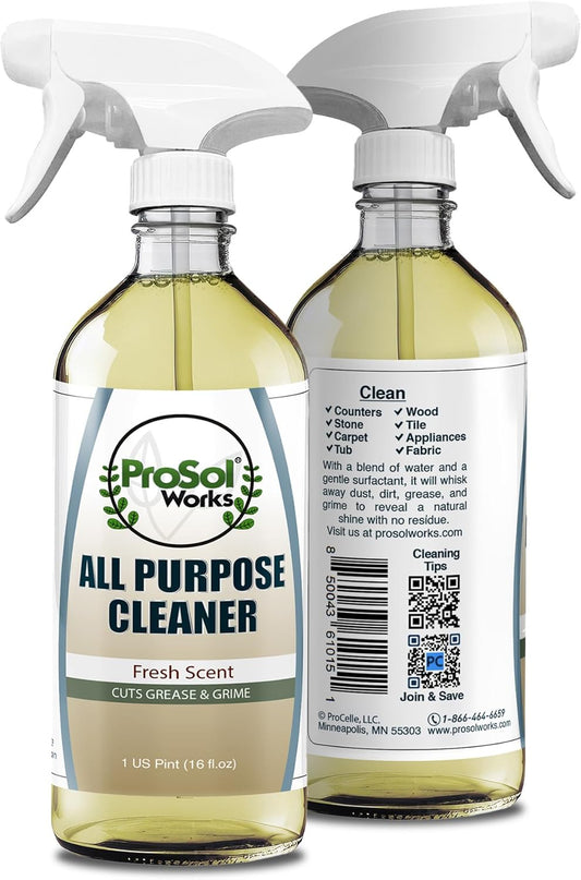 Degreaser Cleaner Heavy Duty Cleaning Spray 16 oz - Kitchen Cleaner for Stubborn Splatters, Stove Top, Grill, Drip Pans, & Oven Cleaner - Safe on All Surfaces - Fresh Scent