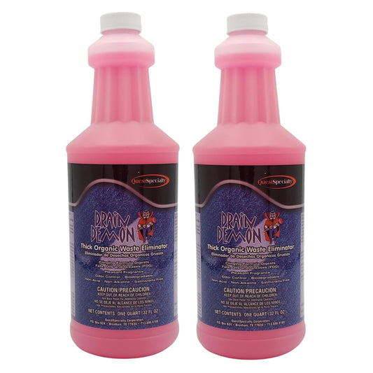 Quest 2900 DRAIN DEMON Thick Organic Waste Eliminator Quarts (2 Pack)